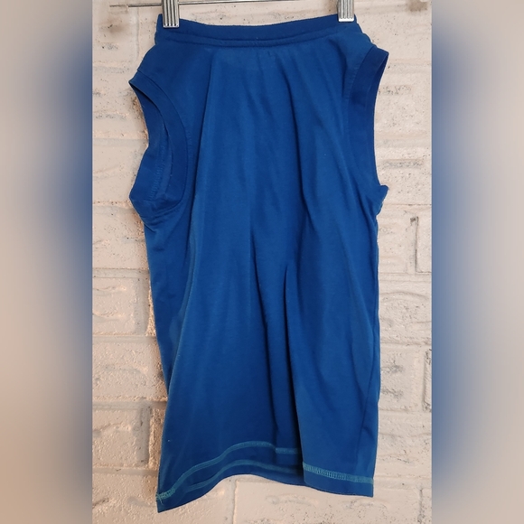 Boys Sleeveless Shark T-shirt - Mornings Bite - Medium 7/8 - Picture 3 of 6